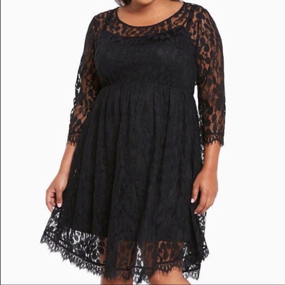 Torrid Lace Sleeved Dress